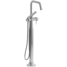 Momenti Floor Mounted Tub Filler with Built-In Diverter - Includes Hand Shower