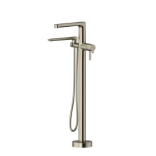 Nibi Floor Mounted Tub Filler with Built-In Diverter - Includes Hand Shower