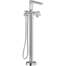 Ode Floor Mounted Thermostatic Tub Filler with Built-In Diverter - Includes Hand Shower