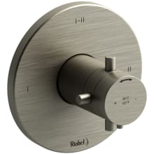 Pallace Three Function Thermostatic Valve Trim Only with Single Cross Handle and Integrated Diverter - Less Rough In