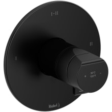 Parabola Two Independent and One Shared Function Thermostatic Valve Trim Only with Single Knob Handle and Integrated Diverter - Less Rough In