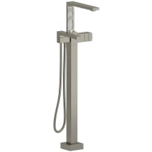 Reflet Floor Mounted Thermostatic Tub Filler with Built-In Diverter - Includes Hand Shower