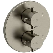 Riu 6 Function Thermostatic Valve Trim Only with Double Cross Handle and Integrated Diverter - Less Rough In