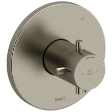 Riu 3 Function Thermostatic Valve Trim Only with Single Cross Handle and Integrated Diverter - Less Rough In