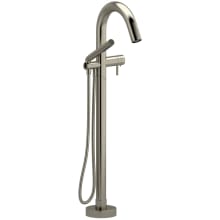 Sylla Floor Mounted Tub Filler with Built-In Diverter - Includes Hand Shower
