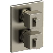 Kubik Six Function Thermostatic Valve Trim Only with Dual Lever Handles and Integrated Diverter - Less Rough In