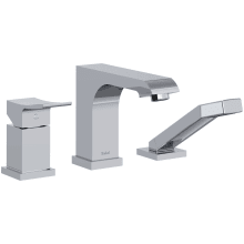 Zendo Deck Mounted Roman Tub Filler with Built-In Diverter - Includes Hand Shower