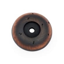 Distressed Rustic 1 9/16" (1.563") Round Solid Brass Cabinet Drawer Knob Backplate