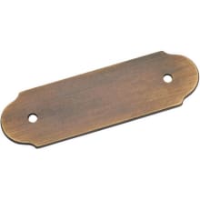 Traditional 3" Center to Center Solid Brass Cabinet Handle / Pull Backplate