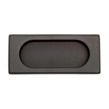 Contemporary 4" x 1.5" Rectangular Recessed Flush Solid Brass Sliding Door Pull / Pocket Door Pull