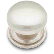 Large Plain 1-1/2 Inch Mushroom Cabinet Knob with Backplate