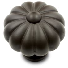 Small Melon 1-1/4" Round Flower Solid Brass Designer Mushroom Cabinet / Drawer Knob