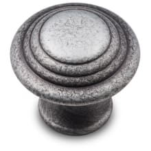 Stepped Ring 1-1/4" Round Solid Brass Mushroom Cabinet / Drawer Knob