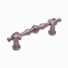 Augustine 3" Center to Center Traditional Victorian Bar Solid Brass Cabinet Handle / Drawer Pull