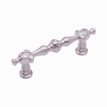 Augustine 3" Center to Center Traditional Victorian Bar Solid Brass Cabinet Handle / Drawer Pull