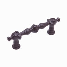 Augustine 3" Center to Center Traditional Victorian Bar Solid Brass Cabinet Handle / Drawer Pull