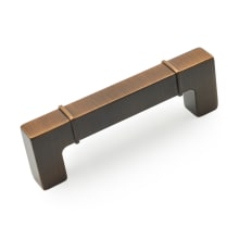 Newbury 3 3/4" (3.75") Center to Center Modern Industrial Thick Squared Handle Cabinet Handle / Drawer Pull