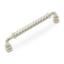 Twisted 5"  Center to Center Traditional Rope Twist Solid Brass Cabinet Handle / Drawer Pull