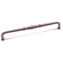 Barrel 8" Center to Center Solid Brass Traditional Single Knuckle Cabinet Handle / Drawer Pull
