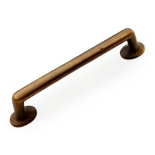 Distressed 6" Center to Center Rustic Industrial Pipe Style Solid Brass Cabinet Handle / Drawer Pull