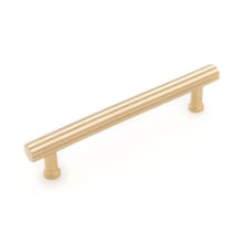 Florian 5" Center to Center Decorative Scalloped Ridge Bar Solid Brass Cabinet Handle / Drawer Bar Pull