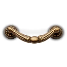 Petal 3" Center to Center Solid Brass Luxury Tuscan Swag Cabinet Handle / Drawer Pull