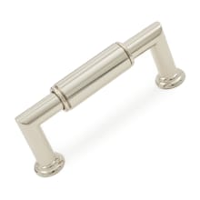 Cylinder 3" Center to Center Modern Industrial Solid Brass Cabinet Handle / Drawer Pull