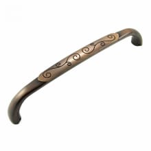 Palermo 12" Center to Center Contemporary Farmhouse Appliance Pull / Appliance Handle with Etched Scroll Design