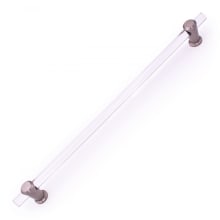 Radiance 18" Center to Center Modern Acrylic Bar Appliance Handle Appliance Pull with Solid Brass Mounts