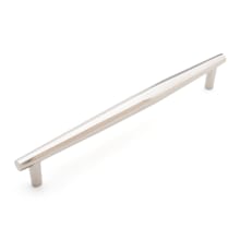 Gibraltar 12" Center to Center Modern Industrial Faceted Solid Brass Appliance Handle / Appliance Pull