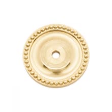 Traditional 1 5/8" (1.625") Round Beaded Edge Cabinet Knob Hardware Backplate