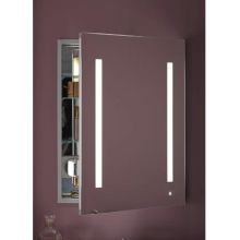 AiO 24" x 30" x 4" Single Door Medicine Cabinet with Right Hinge, Task Lighting, and Interior Illumination