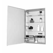 M Series 30" x 15-1/4" Medicine Cabinet with Left Hand Mirrored Door and Duplex Oulet