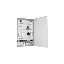 M Series 40" x 16" Medicine Cabinet with Right Hand Mirrored Door and Duplex Oulet