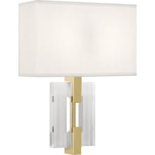 Lincoln 2 Light 16" Tall Wall Sconce with Silk Shade