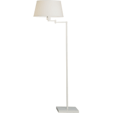 Real Simple 56" Swing Arm Floor Lamp with a Monte Blanc Parchment Shade