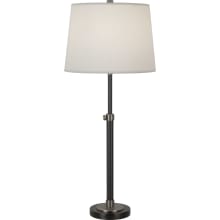 Bruno 26" Adjustable Buffet Table Lamp with a Fondine Fabric Shade
