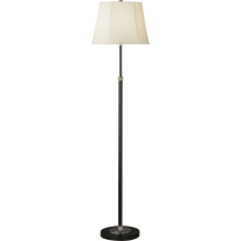 Bruno 53" Adjustable Floor Lamp with an Ivory Microfiber Shade