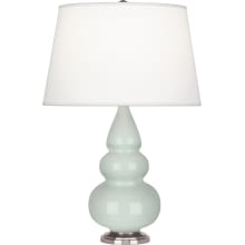 Triple Gourd 25" Vase Table Lamp with Silver Accents