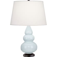 Triple Gourd 25" Vase Table Lamp with Bronze Accents