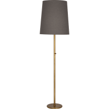 Buster 80" Floor Lamp with a Smoke Gray Fabric Shade