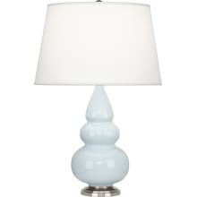 Triple Gourd 25" Vase Table Lamp with Silver Accents