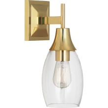 Grace 13" Tall Hardwired or Plug-In Bathroom Sconce with Clear Glass Shade