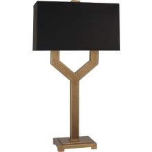 Valerie 2 Light 34" Tall Buffet Table Lamp with Black Shade