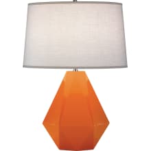 Delta 23" Vase Table Lamp with an Oyster Linen Shade