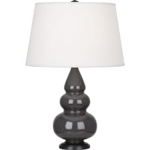 Triple Gourd 25" Vase Table Lamp with Bronze Accents