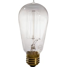 Single Clear Vintage Edison Medium (E26) Bulb