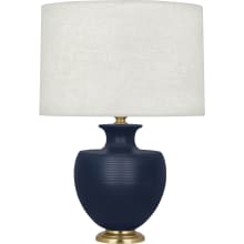 Farmhouse Urn Atlas 25" Vase Table Lamp with Brass Accents