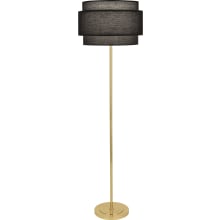 Decker 63" Tall Buffet Floor Lamp with Black Shade