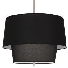 Decker 3 Light 18" Wide Pendant with Black Shade